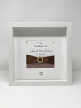Load image into Gallery viewer, Wedding Day Ribbon Frame - Chocolate Pebble

