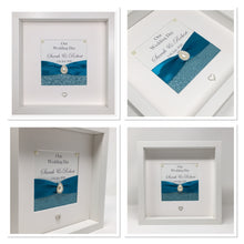 Load image into Gallery viewer, Wedding Day Ribbon Frame - Teal Pebble
