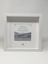 Load image into Gallery viewer, 70th Platinum 70 Years Wedding Anniversary Ribbon Frame - Pebble
