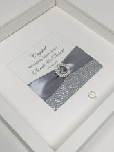 Load image into Gallery viewer, 15th Crystal 15 Years Wedding Anniversary Ribbon Frame - Pebble
