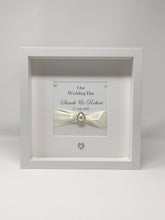 Load image into Gallery viewer, Wedding Day Ribbon Frame - Ivory Glitter
