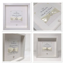 Load image into Gallery viewer, Wedding Day Ribbon Frame - Ivory Glitter
