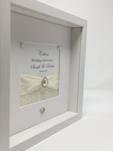 Load image into Gallery viewer, 2nd Cotton 2 Years Wedding Anniversary Ribbon Frame - Pebble
