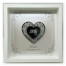 Load image into Gallery viewer, 18th Birthday Celebration Frame - Intricate Mirror Heart
