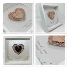 Load image into Gallery viewer, 35th Coral 35 Years Wedding Anniversary Frame - Intricate Mirror Heart
