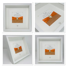 Load image into Gallery viewer, 7th Copper 7 Years Wedding Anniversary Ribbon Frame - Pebble
