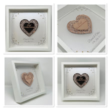 Load image into Gallery viewer, 22nd Copper 22 Years Wedding Anniversary Frame - Intricate Mirror Heart
