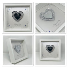 Load image into Gallery viewer, 45th Sapphire 45 Years Wedding Anniversary Frame - Intricate Mirror Heart
