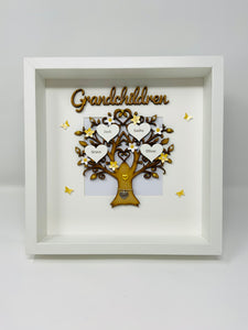 Grandchildren Family Tree Frame - Yellow Classic