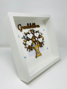 Grandchildren Family Tree Frame - Blue Classic