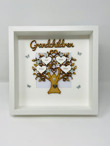 Grandchildren Family Tree Frame - Grey Classic