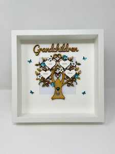 Grandchildren Family Tree Frame - Teal Classic