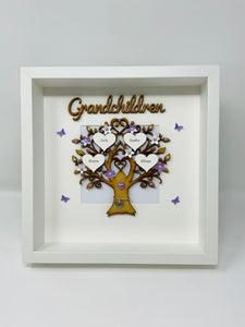 Grandchildren Family Tree Frame - Lilac Classic