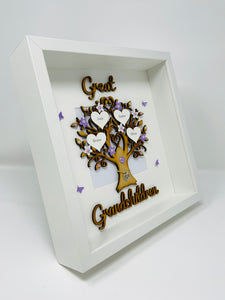 Great Grandchildren Family Tree Frame - Lilac Classic