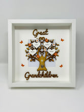 Load image into Gallery viewer, Great Grandchildren Family Tree Frame - Orange Classic
