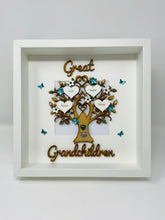 Load image into Gallery viewer, Great Grandchildren Family Tree Frame - Teal Classic
