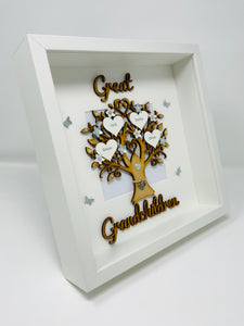 Great Grandchildren Family Tree Frame - Grey Classic