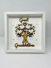 Load image into Gallery viewer, Great Grandchildren Family Tree Frame - Yellow Classic
