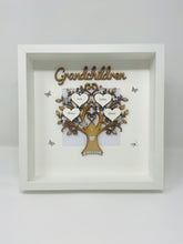 Load image into Gallery viewer, Grandchildren Family Tree Frame  - Silver Glitter Classic

