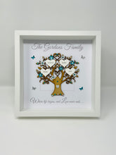 Load image into Gallery viewer, Family Tree Frame - Teal &amp; Silver Glitter - Contemporary

