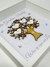 Load image into Gallery viewer, Family Tree Frame - Pale Blue &amp; Silver Glitter - Contemporary
