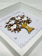 Load image into Gallery viewer, Family Tree Frame - Pale Pink &amp; Silver Glitter - Contemporary
