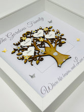 Load image into Gallery viewer, Family Tree Frame - Yellow &amp; Silver Glitter Contemporary
