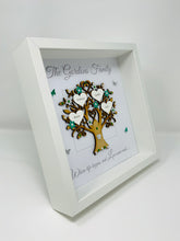 Load image into Gallery viewer, Family Tree Frame - Emerald Green &amp; Silver Glitter - Contemporary
