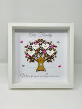 Load image into Gallery viewer, Family Tree Frame - Bright Pink &amp; Silver Glitter &#39;Our Family&#39; - Contemporary
