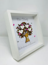 Load image into Gallery viewer, Family Tree Frame - Bright Pink &amp; Silver Glitter &#39;Our Family&#39; - Contemporary
