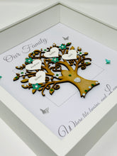 Load image into Gallery viewer, Family Tree Frame - Green &amp; Silver Glitter &#39;Our Family&#39; - Contemporary
