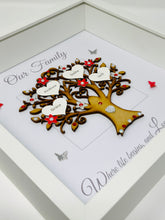 Load image into Gallery viewer, Family Tree Frame - Red &amp; Silver Glitter &#39;Our Family&#39; - Contemporary
