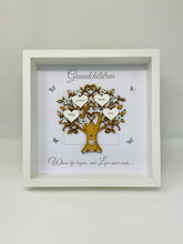 Load image into Gallery viewer, Grandchildren Family Tree Frame - Grey &amp; Silver Glitter - Contemporary
