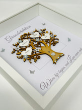 Load image into Gallery viewer, Grandchildren Family Tree Frame - Grey &amp; Silver Glitter - Contemporary
