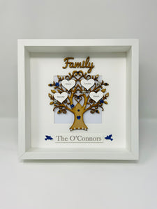 Family Tree Frame Royal Blue Gem Birds