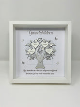 Load image into Gallery viewer, Grandchildren Quote Family Tree Frame - Silver Metallic
