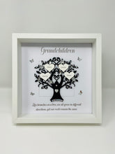 Load image into Gallery viewer, Grandchildren Quote Family Tree Frame - Black
