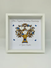 Load image into Gallery viewer, 65th Blue Sapphire 65 Years Wedding Anniversary Frame - Message
