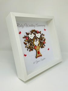 40th Ruby 40 Years Wedding Anniversary Frame - Message