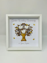 Load image into Gallery viewer, 50th Golden 50 Years Wedding Anniversary Frame - Message
