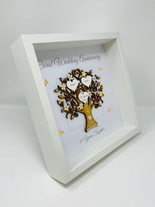 35th Coral 35 Years Wedding Anniversary Frame - Message