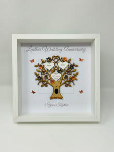 3rd Leather 3 Years Wedding Anniversary Frame - Message