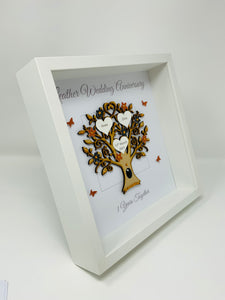 3rd Leather 3 Years Wedding Anniversary Frame - Message
