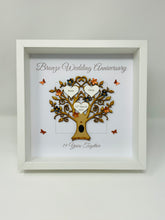 Load image into Gallery viewer, 19th Bronze 19 Years Wedding Anniversary Frame - Message
