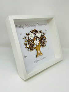 9th Pottery 9 Years Wedding Anniversary Frame  - Message