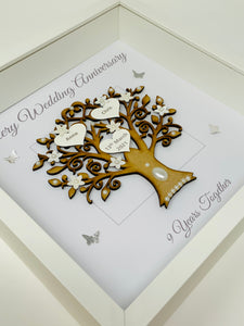 9th Pottery 9 Years Wedding Anniversary Frame  - Message