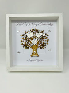 30th Pearl 30 Years Wedding Anniversary Frame - Message