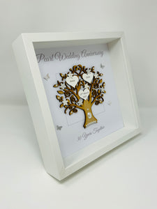 30th Pearl 30 Years Wedding Anniversary Frame - Message