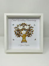 Load image into Gallery viewer, 11th Steel 11 Years Wedding Anniversary Frame - Message
