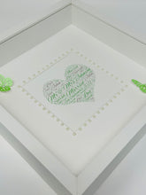 Load image into Gallery viewer, Wedding Heart Word Art Frame - Green
